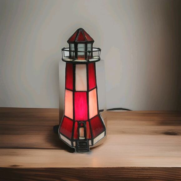 Tiffany Style | Accents | Vintage Nautical Tiffany Style Stained Glass ...
